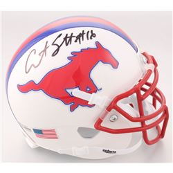 Courtland Sutton Signed SMU Mustangs Mini Helmet (Beckett COA)