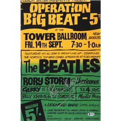 Pete Best Signed "Operation Big Beat 5" 12x18 Concert Poster Photo (Beckett COA)