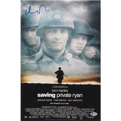 Matt Damon Signed Saving Private Ryan 12x18 Movie Poster Photo (Beckett COA)