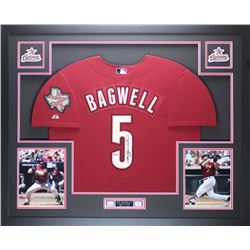 Jeff Bagwell Signed 35" x 43" Custom Framed Jersey (TriStar)