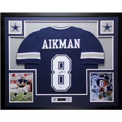 Troy Aikman Signed 35x43 Custom Framed Jersey (PSA COA)