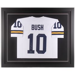 Devin Bush Jr. Signed 35x43 Custom Framed Jersey Inscribed "Go Blue"  "2018 Big 10 D.P.O.Y" (Radtke 