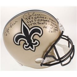 Morten Andersen Signed LE New Orleans Saints Full-Size Helmet With Multiple Inscriptions (Radtke COA