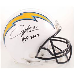 LaDainian Tomlinson Signed Los Angeles Chargers Full-Size Authentic On-Field Helmet Inscribed "HOF 2