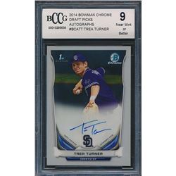 2014 Bowman Chrome Draft Picks Autographs #BCATT Trea Turner (BCCG 9)