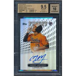 2013 Finest Rookie Autographs Refractors #MM Manny Machado (BGS 9.5)