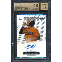 2013 Finest Rookie Autographs Refractors #MM Manny Machado (BGS 9.5)
