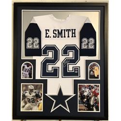 Emmitt Smith Signed 34x42 Custom Framed Jersey (Beckett COA  PROVA Hologram)