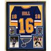 Image 1 : Brett Hull Signed 34x42 Custom Framed Jersey Inscribed "HOF 2009" (JSA COA)
