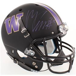 Marcus Peters Signed Washington Huskies Full-Size Custom Matte Black Helmet (Radtke COA)