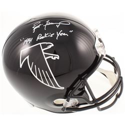 Brett Favre Signed Atlanta Falcons Full-Size Throwback Helmet Inscribed "1991 Rookie Year" (Radtke C