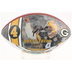 Brett Favre Signed "The Duke" Commemorative Career Stats Football (Radtke COA)