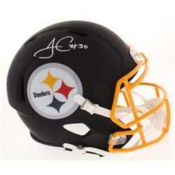 James Conner Signed Pittsburgh Steelers Full-Size Matte Black Speed Helmet (Beckett COA)