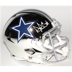 Dak Prescott Signed Dallas Cowboys Full-Size Chrome Speed Helmet (Beckett COA  Prescott Hologram)