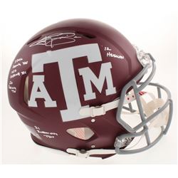 Johnny Manziel Signed Texas AM Aggies Full-Size Authentic On-Field Speed Helmet with (5) Career High