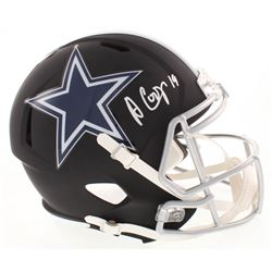 Amari Cooper Signed Dallas Cowboys Full-Size Matte Black Speed Helmet (Beckett COA)