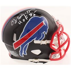 O. J. Simpson Signed Buffalo Bills Matte Black Mini Speed Helmet Inscribed "HOF 85" (JSA COA)