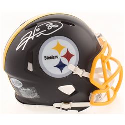 Hines Ward Signed Pittsburgh Steelers Matte Black Mini Speed Helmet (Beckett COA)
