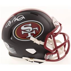 Joe Montana Signed San Francisco 49ers Matte Black Mini Speed Helmet (Beckett COA)
