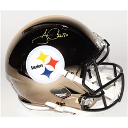 James Conner Signed Pittsburgh Steelers Full-Size Chrome Speed Helmet (Beckett COA)