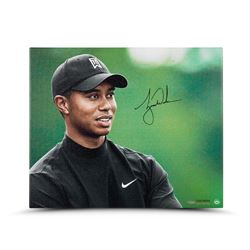 Tiger Woods Signed "Up Close  Personal" 20x24 Photo on Canvas (UDA COA)