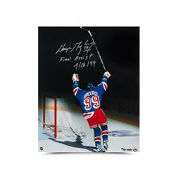 Wayne Gretzky Signed New York Rangers Limited Edition 16x20 Photo Inscribed "Final Assist 4/18/99" (