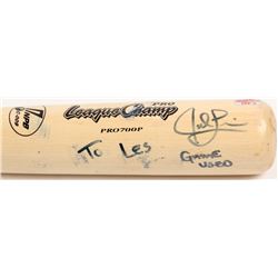 Jed Lowrie Signed SSK Pro League Champ Baseball Bat Inscribed "Game-Used" (Your Sports Memorabilia S
