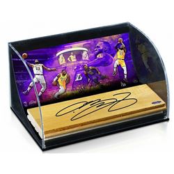LeBron James Signed 11x7x5.5 Limited Edition Game-Used Floor Piece with Curved Display (UDA COA)