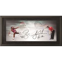 Tiger Woods  Serena Williams Signed 18x36 Custom Framed Limited Edition Photo Inscribed "Serena Slam