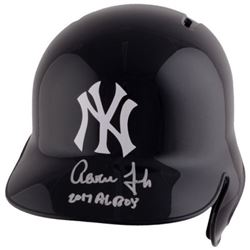 Aaron Judge Signed New York Yankees Full-Size Batting Helmet Inscribed "2017 AL ROY" (Fanatics Holog