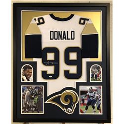 Aaron Donald Signed 34x42 Custom Framed Jersey (JSA COA)