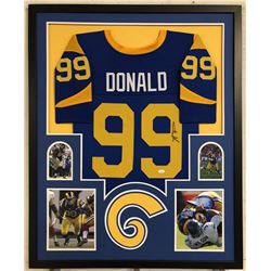 Aaron Donald Signed 34x42 Custom Framed Jersey (JSA COA)