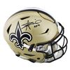Image 1 : Alvin Kamara Signed New Orleans Saints Full-Size Authentic On-Field SpeedFlex Helmet Inscribed "AK 4