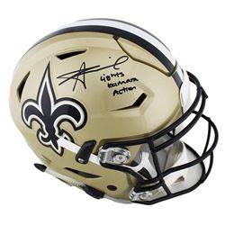 Alvin Kamara Signed New Orleans Saints Full-Size Authentic On-Field SpeedFlex Helmet Inscribed "Ligh