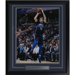 Luka Doncic Signed Dallas Mavericks 22x27 Custom Framed Photo Display (Fanatics Hologram)