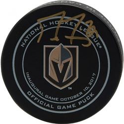 Marc-Andre Fleury Signed Las Vegas Golden Knights Inaugural Opening Night Hockey Puck (Fanatics Holo