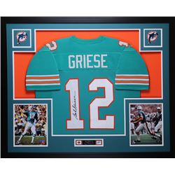 Bob Griese Signed 35x43 Custom Framed Jersey (JSA COA)