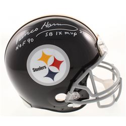 Franco Harris Signed Pittsburgh Steelers Throwback Full-Size Authentic On-Field Helmet Inscribed "HO