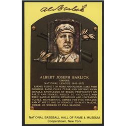 Al Barlick Signed Hall of Fame Postcard (Slaughter Collection LOP)
