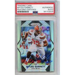 Myles Garrett Signed 2017 Panini Prizm #242 RC (PSA Encapsulated)
