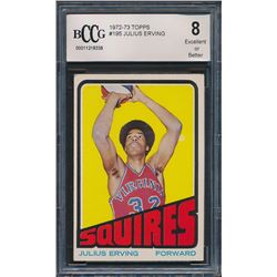 1972-73 Topps #195 Julius Erving RC (BCCG 8)
