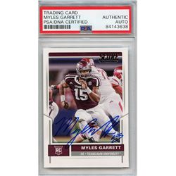 Myles Garrett Signed 2017 Score #337 RC (PSA Encapsulated)