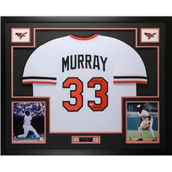 Eddie Murray Signed 35x43 Custom Framed Jersey Inscribed "HOF 2003" (Beckett COA)