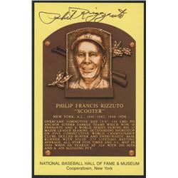 Phil Rizzuto Signed Yankees Hall of Fame Postcard (Slaughter Collection LOP)