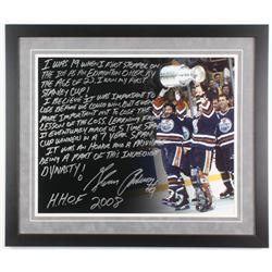 Glenn Anderson Signed Edmonton Oilers 22x26 Custom Framed Photo with Extensive Inscription (Steiner 