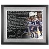 Image 1 : Glenn Anderson Signed Edmonton Oilers 22x26 Custom Framed Photo with Extensive Inscription (Steiner 