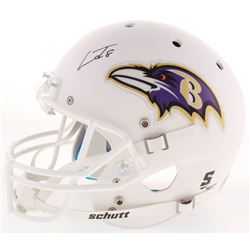 Lamar Jackson Signed Baltimore Ravens Full-Size Matte White Helmet (JSA COA)