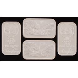Lot of (4) 1 Ounce .999 Fine Silver Bullion Bars