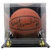 Image 1 : Wilt Chamberlain Signed NBA Basketball with Display Case (Score Board COA)