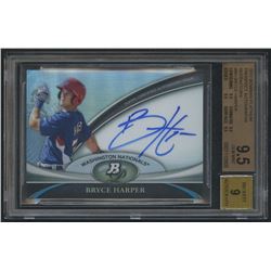 2011 Bowman Platinum Prospect Autograph Refractors #BH Bryce Harper (BGS 9.5)